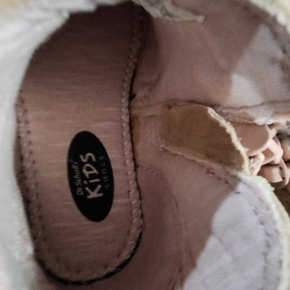Dr Scholls Kids Boots Tan Suede Zip Side Ankle Booties Size 7 - Picture 4 of 8